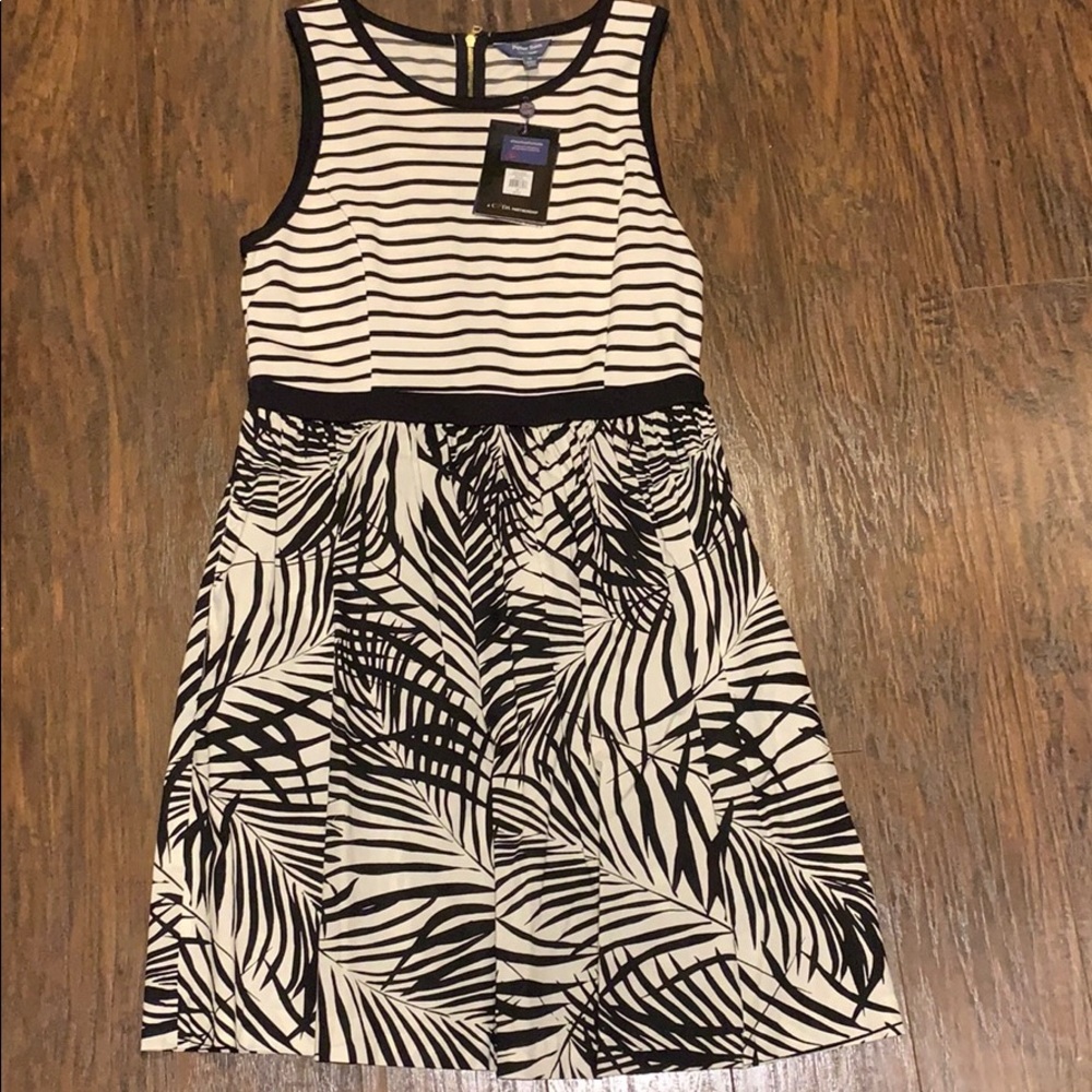 Black and white a-line dress